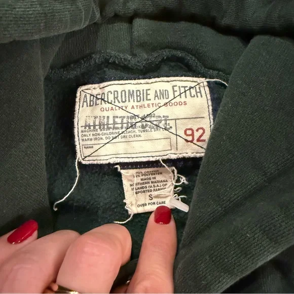 Abercrombie & Fitch Green Hoodie, Y2K Sweatshirt - Picture 4 of 7